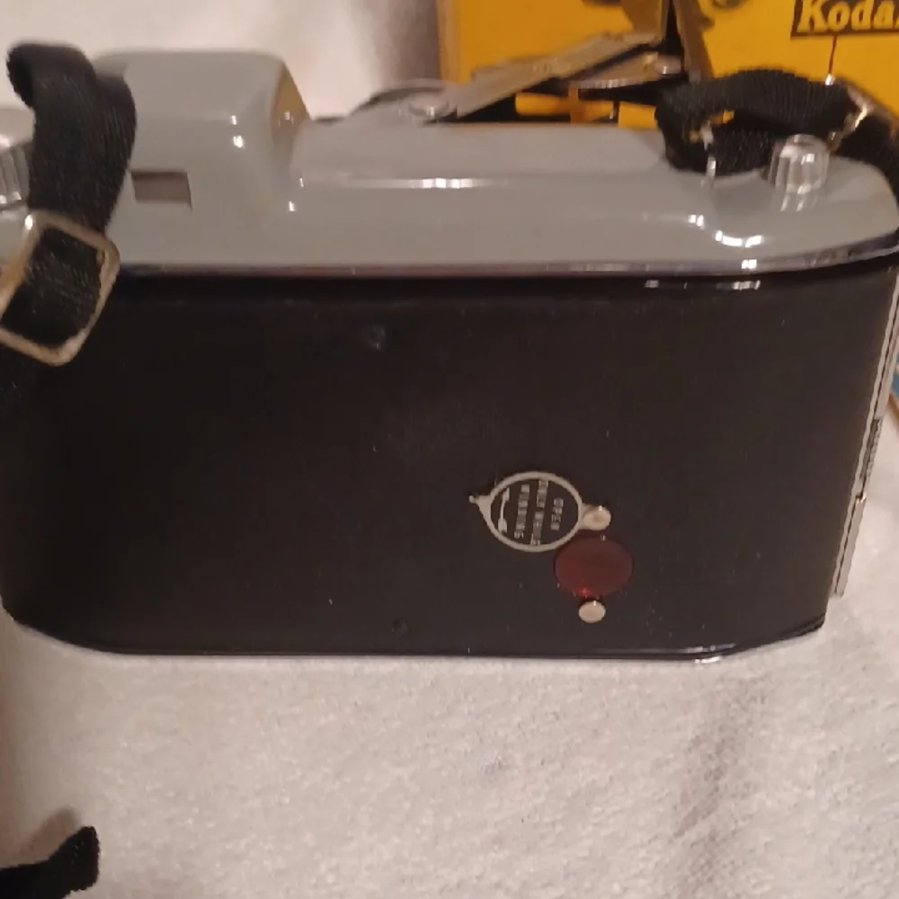 Kodak Black and Gray Folding Camera With Box And Instructions